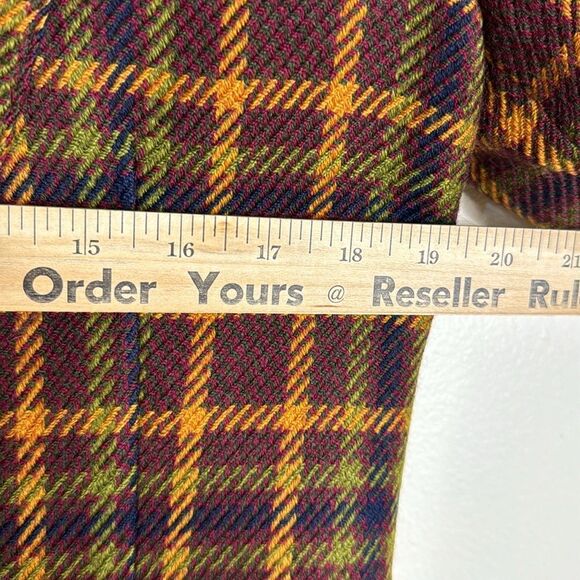 benard holtzmam ladies colorful checkered wool plaid blazer size m/L - Picture 5 of 8